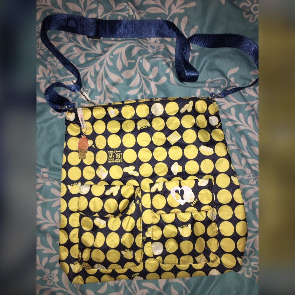 harajuku yellow cross body bag
